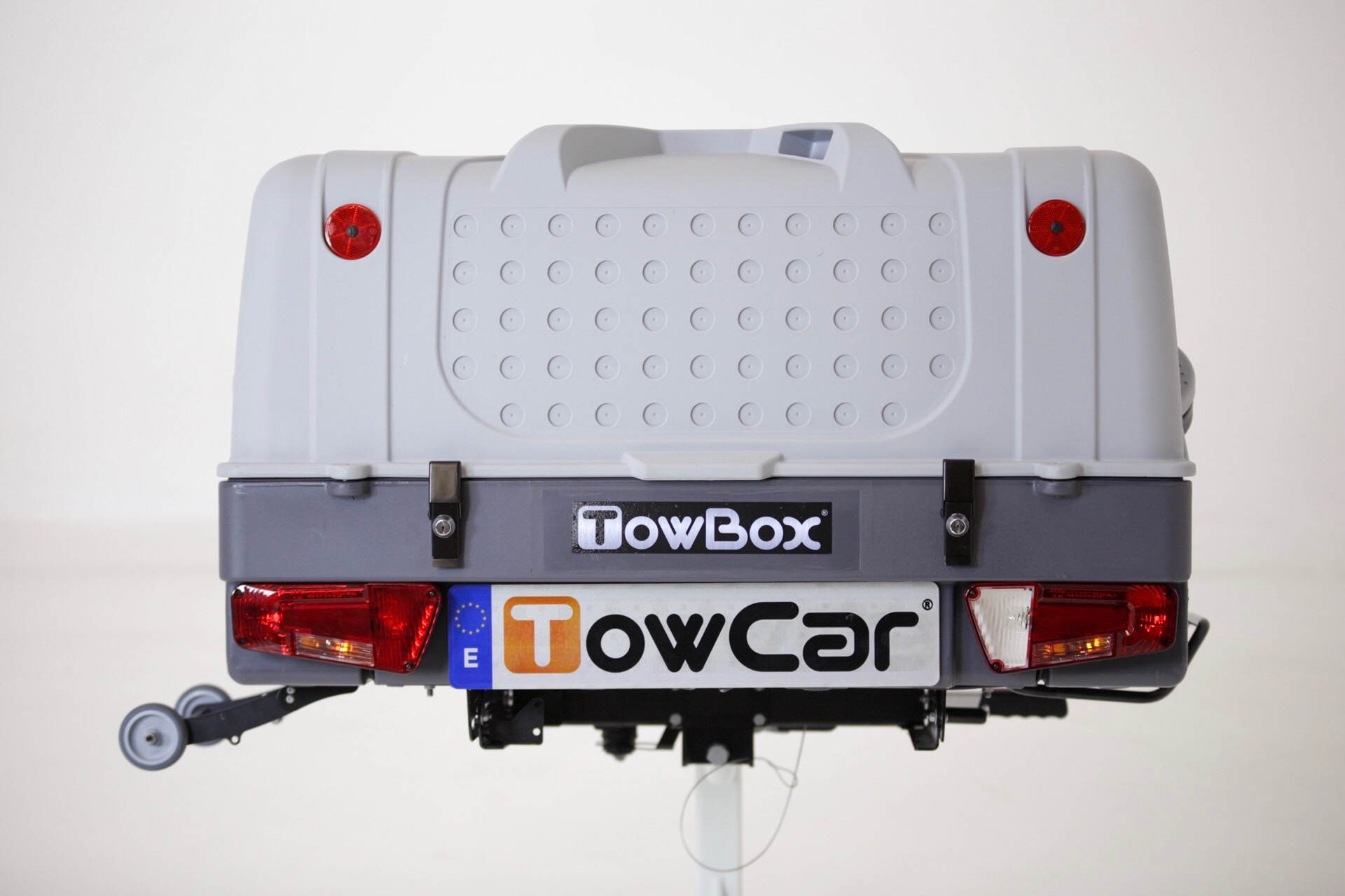 Towbox V1 Gepäckbox für Anhängerkupplung | Grau | Transportbox | Gepäckträger